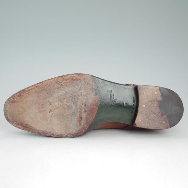 極上★ユニオンロイヤル SIZE 7【上級★ハンドソーンウェルテッド製法/九分仕立て】セミブローグ/茶/カーフ/UNION ROYAL★d406