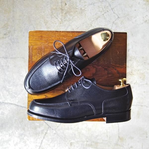 ほぼ未使用★(英)アルフレッドサージェント UK6.5【★C&Jモールトン似寄モデル】Uチップ/黒/グレインレザー/メンズ/Alfred Sargent★d410