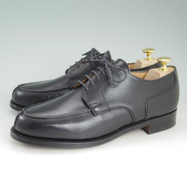 ほぼ未使用★(英)アルフレッドサージェント UK6.5【★C&Jモールトン似寄モデル】Uチップ/黒/グレインレザー/メンズ/Alfred Sargent★d410