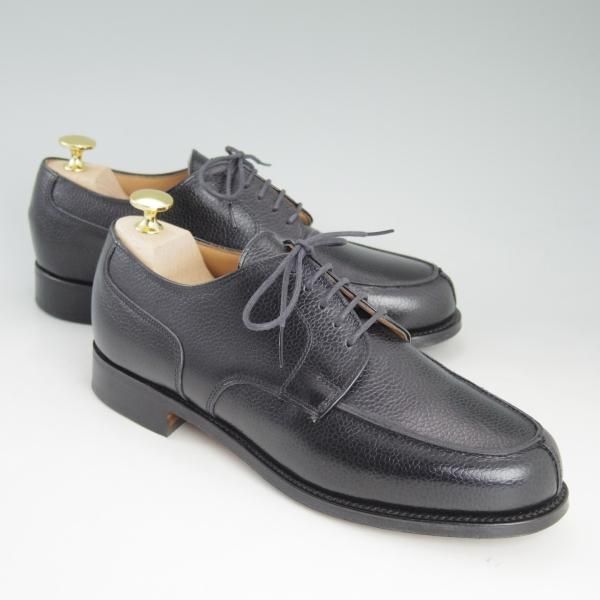 ほぼ未使用★(英)アルフレッドサージェント UK6.5【★C&Jモールトン似寄モデル】Uチップ/黒/グレインレザー/メンズ/Alfred Sargent★d410