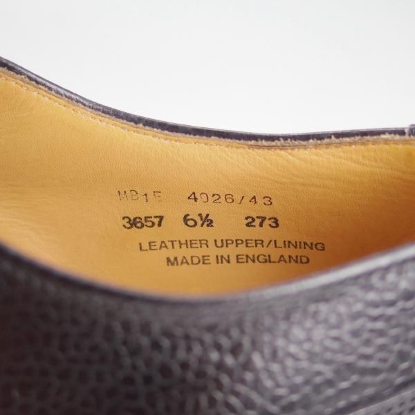 ほぼ未使用★(英)アルフレッドサージェント UK6.5【★C&Jモールトン似寄モデル】Uチップ/黒/グレインレザー/メンズ/Alfred Sargent★d410