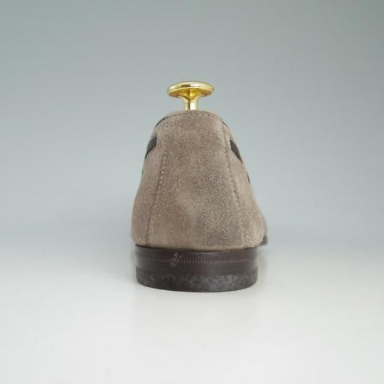 新品★(伊)サントーニ SIZE 5【★タッセルローファー/薄茶】スエード/13904/スリッポン/メンズ/SANTONI★d411