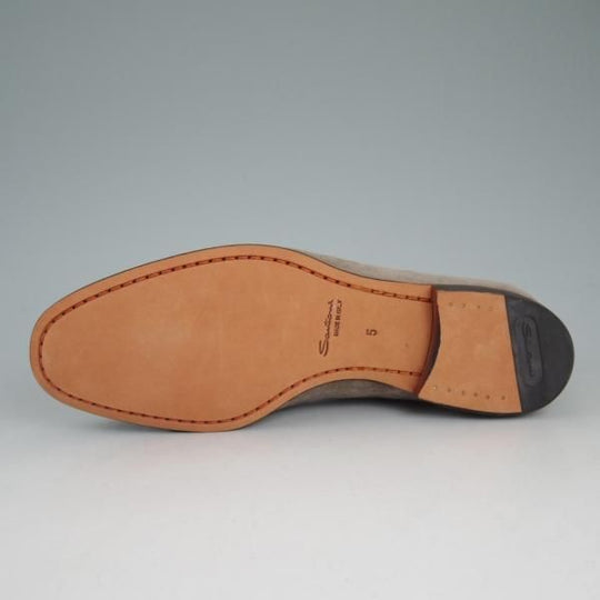 新品★(伊)サントーニ SIZE 5【★タッセルローファー/薄茶】スエード/13904/スリッポン/メンズ/SANTONI★d411