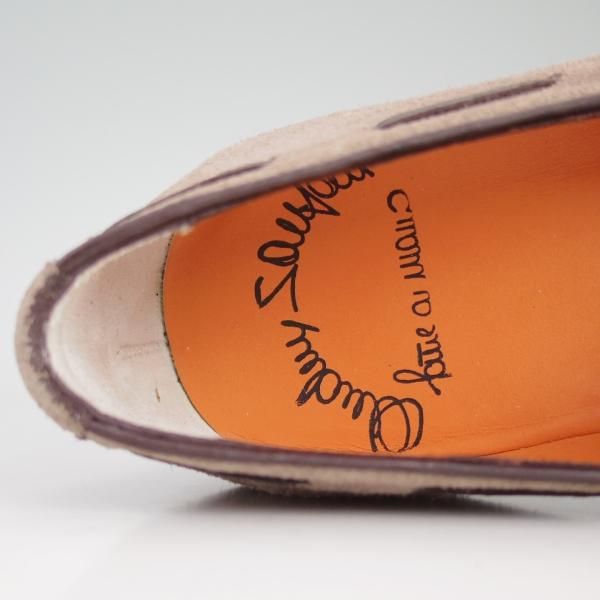 新品★(伊)サントーニ SIZE 5【★タッセルローファー/薄茶】スエード/13904/スリッポン/メンズ/SANTONI★d411