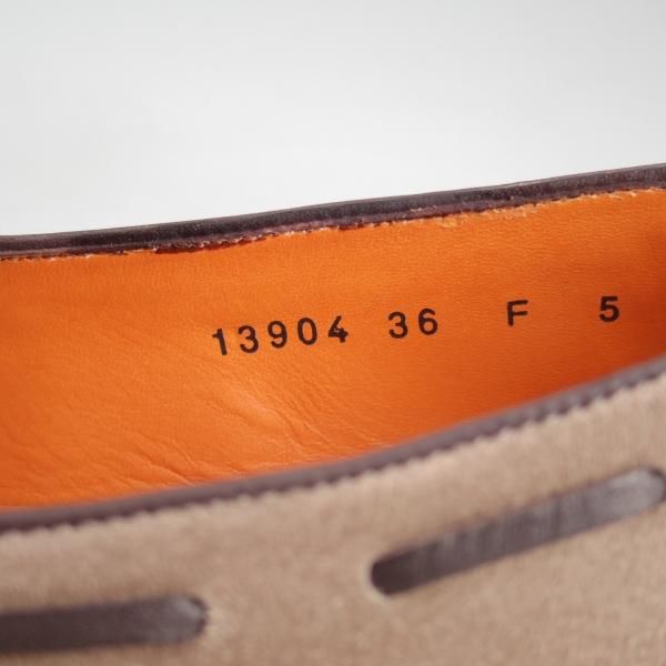 新品★(伊)サントーニ SIZE 5【★タッセルローファー/薄茶】スエード/13904/スリッポン/メンズ/SANTONI★d411