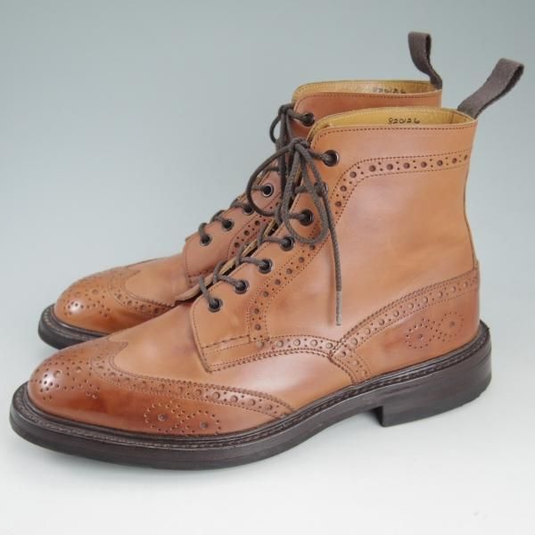 美品★トリッカーズ SIZE 8【★(英)ポールスミス別注/ダイナイトソール仕様】カントリーブーツ/6178/茶/カーフ/Paul Smith/Tricker's★d414