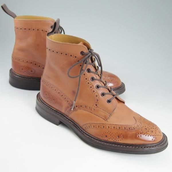 美品★トリッカーズ SIZE 8【★(英)ポールスミス別注/ダイナイトソール仕様】カントリーブーツ/6178/茶/カーフ/Paul Smith/Tricker's★d414