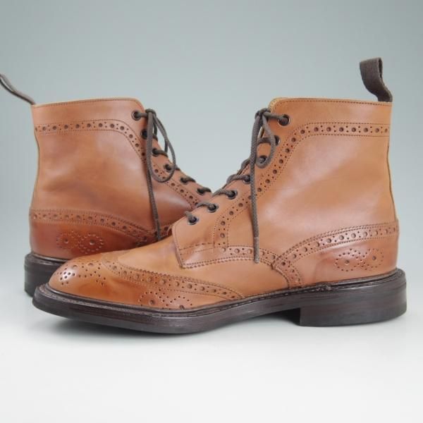 美品★トリッカーズ SIZE 8【★(英)ポールスミス別注/ダイナイトソール仕様】カントリーブーツ/6178/茶/カーフ/Paul Smith/Tricker's★d414