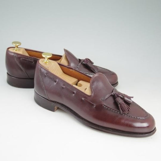 極上★(英)グレンソン 9D【★タッセルローファー】カーフ/赤茶/メンズ/GRENSON★d417