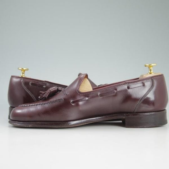 極上★(英)グレンソン 9D【★タッセルローファー】カーフ/赤茶/メンズ/GRENSON★d417