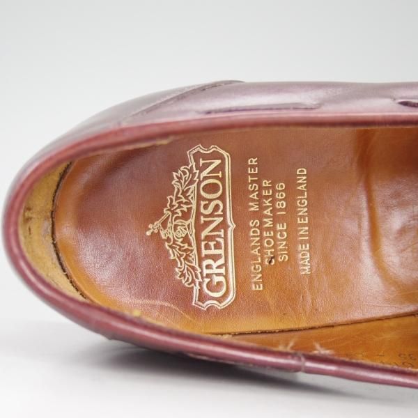 極上★(英)グレンソン 9D【★タッセルローファー】カーフ/赤茶/メンズ/GRENSON★d417