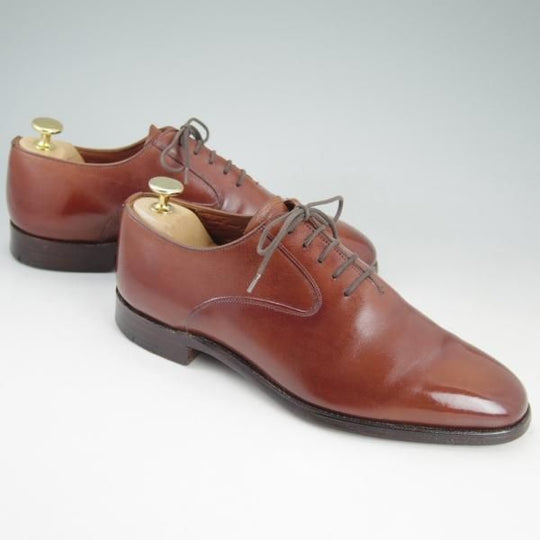 極上★(英)グレンソン 6F【最上級★マスターピース】プレーントゥ/6472-17/カーフ/茶/メンズ/GRENSON★d418