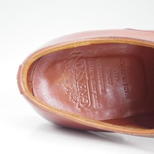 極上★(英)グレンソン 6F【最上級★マスターピース】プレーントゥ/6472-17/カーフ/茶/メンズ/GRENSON★d418