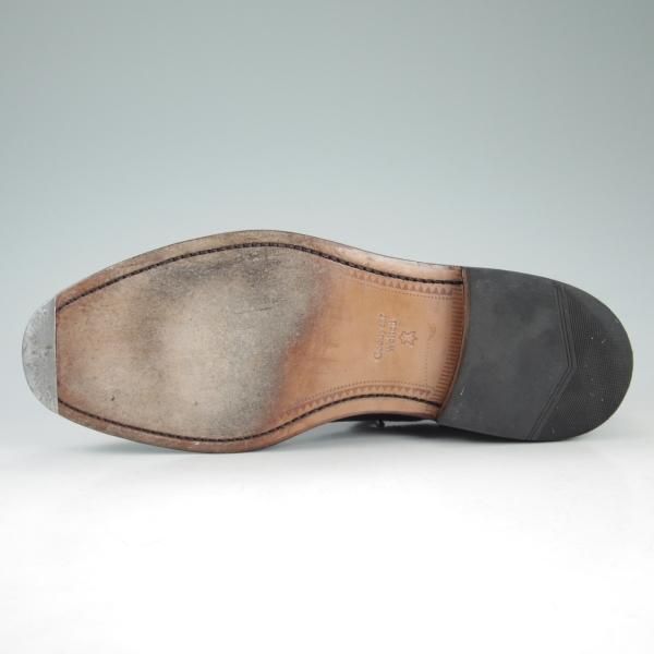 美品★(英)Loake/ローク 6F【★セミブローグ/201B】ポリッシュレザー/黒/メンズ★d421