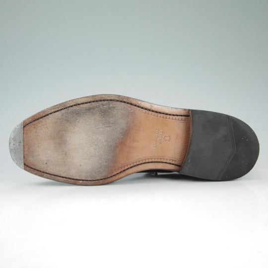 美品★(英)Loake/ローク 6F【★セミブローグ/201B】ポリッシュレザー/黒/メンズ★d421