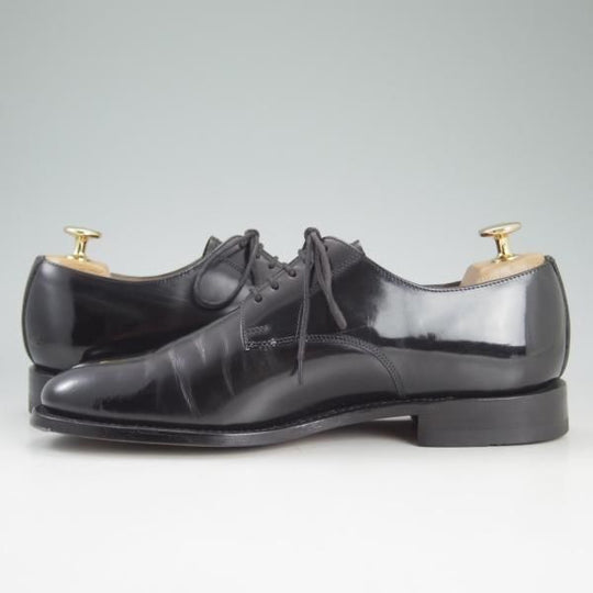 美品★(英)Loake/ローク 6F【★プレーントゥ/205B】ポリッシュレザー/黒/メンズ★d422