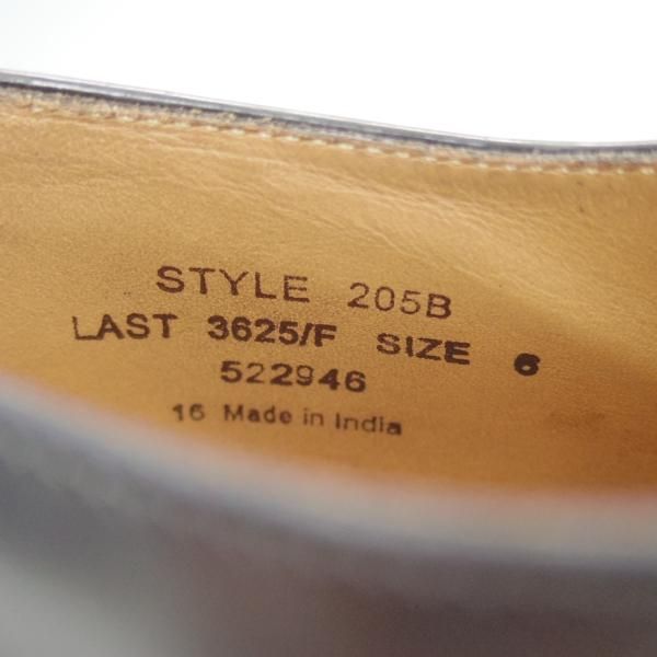 美品★(英)Loake/ローク 6F【★プレーントゥ/205B】ポリッシュレザー/黒/メンズ★d422