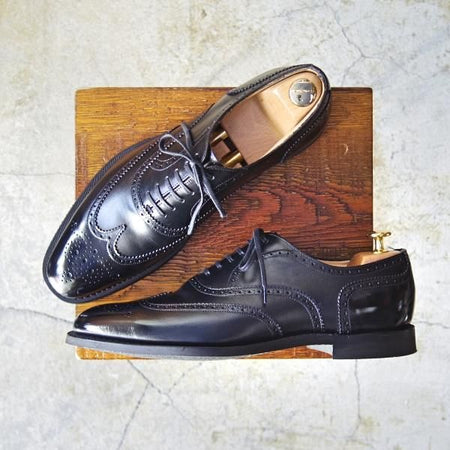 極上★チャーチ 70F/UK7【★フルブローグ/EASTCOTE】138ラスト/4都市ロゴ/黒/カーフ/メンズ/Church's★d423