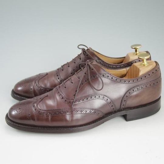 極上★チャーチ 75F/UK7.5【★チェットウィンド/CHETWYND/173ラスト】4都市ロゴ/フルブローグ/茶/カーフ/メンズ/Church's★d425