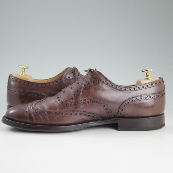 極上★チャーチ 75F/UK7.5【★チェットウィンド/CHETWYND/173ラスト】4都市ロゴ/フルブローグ/茶/カーフ/メンズ/Church's★d425