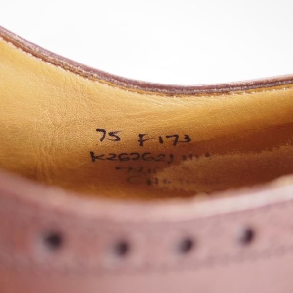 極上★チャーチ 75F/UK7.5【★チェットウィンド/CHETWYND/173ラスト】4都市ロゴ/フルブローグ/茶/カーフ/メンズ/Church's★d425