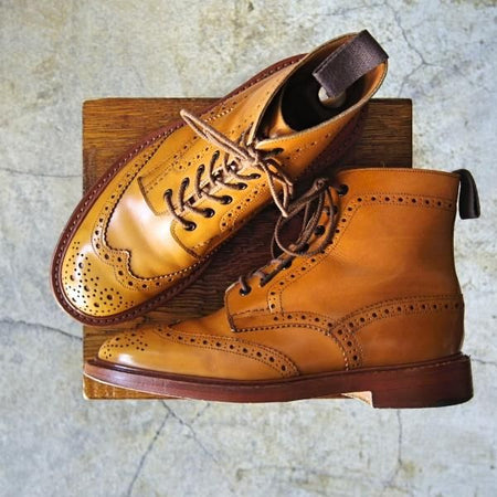 美品★トリッカーズ SIZE 8【★エイコンアンティーク/MALTON/モールトン/2508】カントリーブーツ/カーフ/メンズ/茶/Tricker's★d428