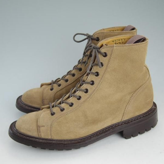 極上★トリッカーズ(レディース) SIZE 6【貴重★モンキーブーツ/6087】スエード/コマンドソール/薄茶/Tricker's★d429