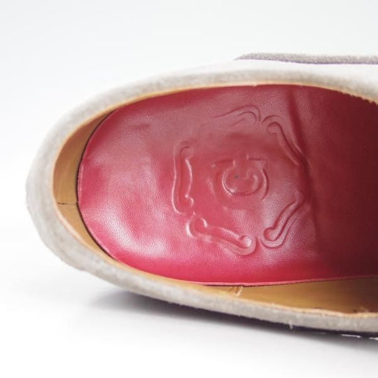 極美品★(英)グレンソン UK6【★コンビ仕様/スエード×カーフ】4003-25/ストレートチップ/灰×黒/メンズ/GRENSON★d430