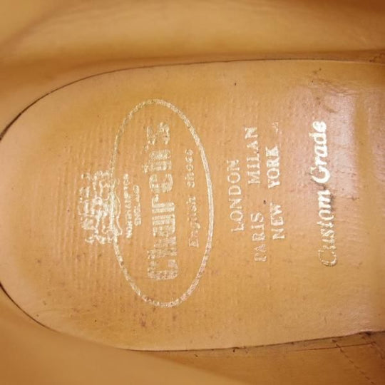 極美品★チャーチ 70F/UK7【★エンフィールド/ENFIELD/4都市ロゴ】ブーツ/143ラスト/ネバダカーフ/フルブローグ/茶/メンズ/Church's★d431