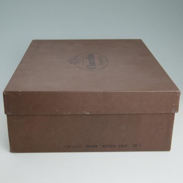 極美品★チャーチ 70F/UK7【★エンフィールド/ENFIELD/4都市ロゴ】ブーツ/143ラスト/ネバダカーフ/フルブローグ/茶/メンズ/Church's★d431