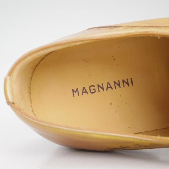 ★(スペイン製)マグナーニ SIZE 43【★ボロネーゼ製法/パンチドキャップトゥ】薄茶/カーフ/メンズ/MAGNANNI★d436