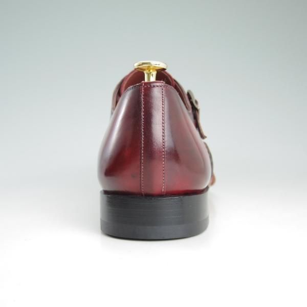 美品★(スペイン製)マグナーニ SIZE 43【★オパンケ/ボロネーゼ製法】ダブルモンク/赤系/カーフ/メンズ/MAGNANNI★d437