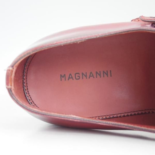 美品★(スペイン製)マグナーニ SIZE 43【★オパンケ/ボロネーゼ製法】ダブルモンク/赤系/カーフ/メンズ/MAGNANNI★d437