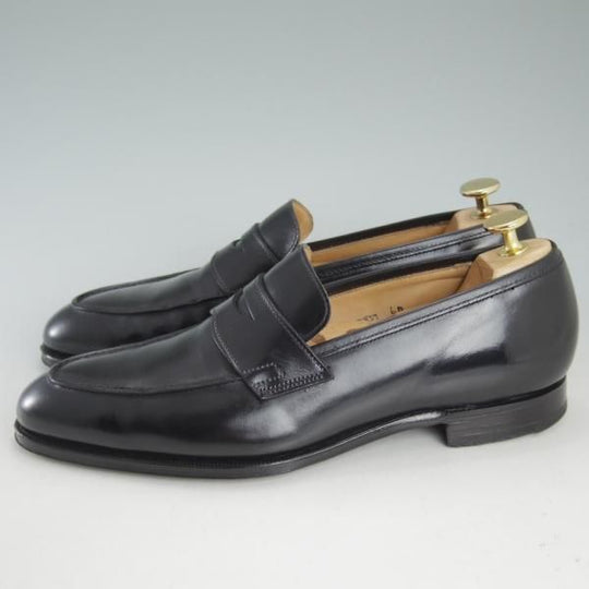 美品★クロケット&ジョーンズ 6D【上級★ハンドグレードライン/CRAWFORD】363ラスト/カーフ/黒/コインローファー/Crockett&Jones★d445