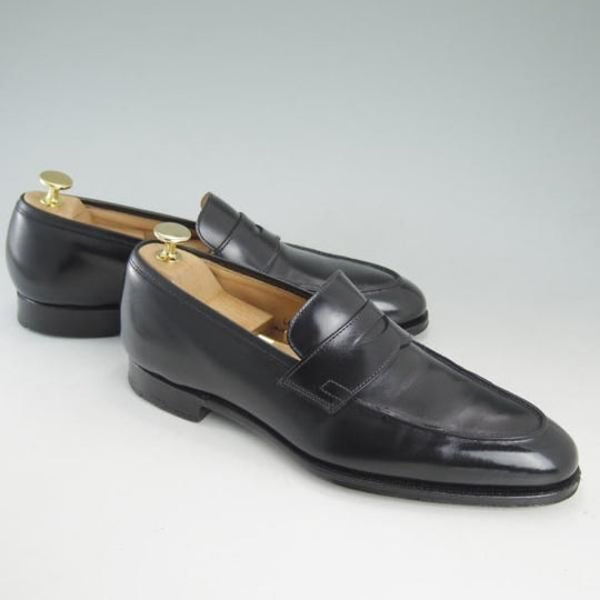 美品★クロケット&ジョーンズ 6D【上級★ハンドグレードライン/CRAWFORD】363ラスト/カーフ/黒/コインローファー/Crockett&Jones★d445