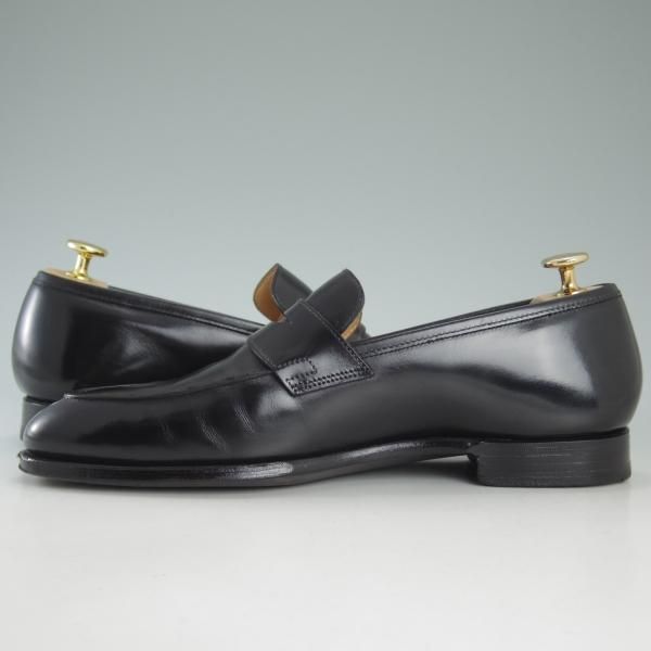 美品★クロケット&ジョーンズ 6D【上級★ハンドグレードライン/CRAWFORD】363ラスト/カーフ/黒/コインローファー/Crockett&Jones★d445