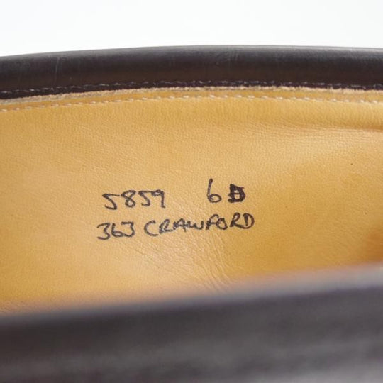 美品★クロケット&ジョーンズ 6D【上級★ハンドグレードライン/CRAWFORD】363ラスト/カーフ/黒/コインローファー/Crockett&Jones★d445