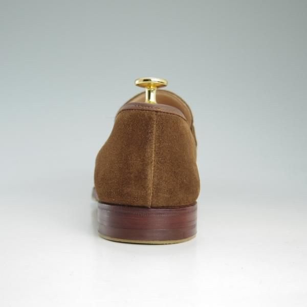 極美品★クロケット&ジョーンズ 8E【★ビームスF別注/CAMDEN】366ラスト/コインローファー/スエード/メンズ/BEAMS F/Crockett&Jones★d446