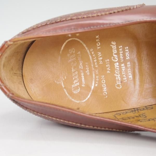 未使用★チャーチ 75F/UK7.5【貴重デッドストック★ブックバインダーカーフ/Stafford】旧チャーチ/3都市ロゴ/69Rラスト/Church's★d447