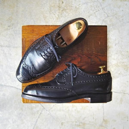 極上★チャーチ 55E/UK5.5【貴重★149ラスト/旧チャーチ/CHILTERN】チルターン/3都市ロゴ/フルブローグ/黒/メンズ/Church's★d448