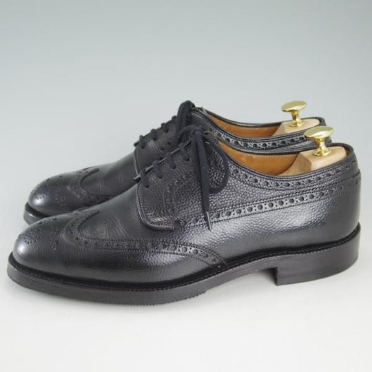 極上★チャーチ 55E/UK5.5【貴重★149ラスト/旧チャーチ/CHILTERN】チルターン/3都市ロゴ/フルブローグ/黒/メンズ/Church's★d448