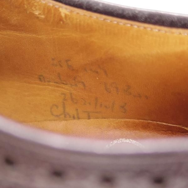 極上★チャーチ 55E/UK5.5【貴重★149ラスト/旧チャーチ/CHILTERN】チルターン/3都市ロゴ/フルブローグ/黒/メンズ/Church's★d448