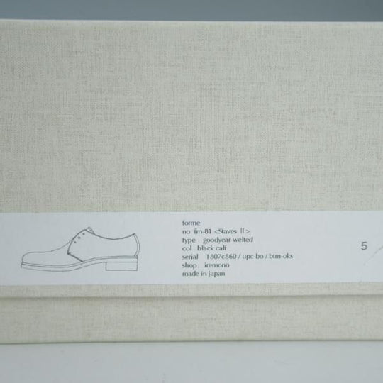 美品★フォルメ/forme (メンズ)25cm/SIZE 5【(三軒茶屋)iremono別注★グッドイヤーウェルテッド製法】fm-81/Staves 2/カーフ/黒★d450
