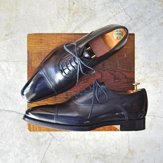 美品★(伊)ステファノ・ブランキーニ SIZE 6.5【★ブラックラピド製法】ストレートチップ/黒/カーフ/メンズ/STEFANO BRANCHINI★d451