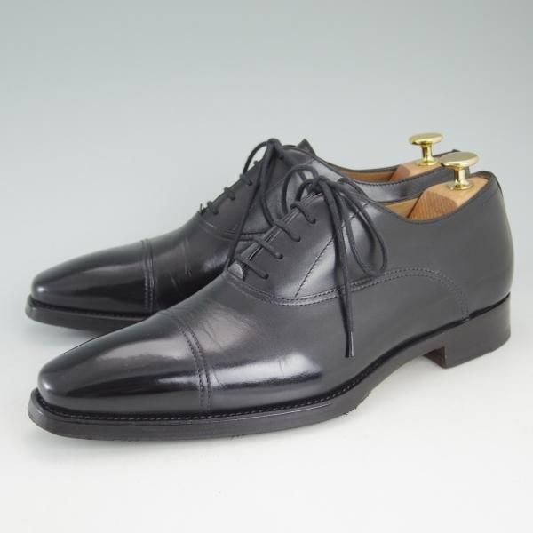 美品★(伊)ステファノ・ブランキーニ SIZE 6.5【★ブラックラピド製法】ストレートチップ/黒/カーフ/メンズ/STEFANO BRANCHINI★d451
