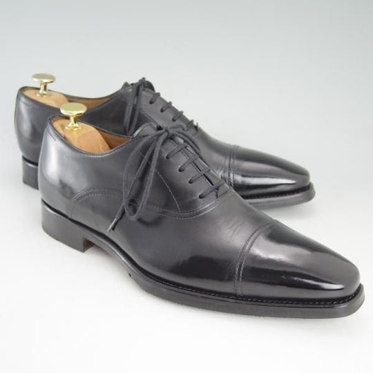 美品★(伊)ステファノ・ブランキーニ SIZE 6.5【★ブラックラピド製法】ストレートチップ/黒/カーフ/メンズ/STEFANO BRANCHINI★d451