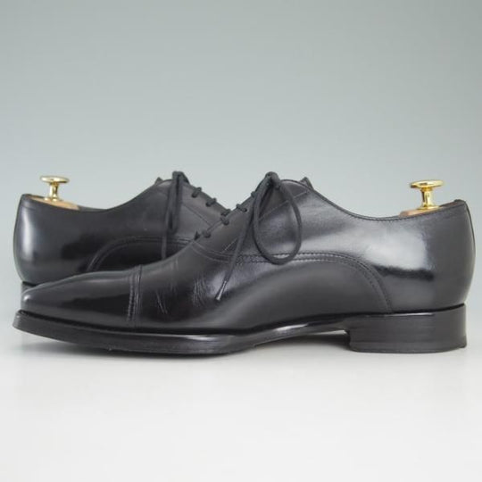 美品★(伊)ステファノ・ブランキーニ SIZE 6.5【★ブラックラピド製法】ストレートチップ/黒/カーフ/メンズ/STEFANO BRANCHINI★d451