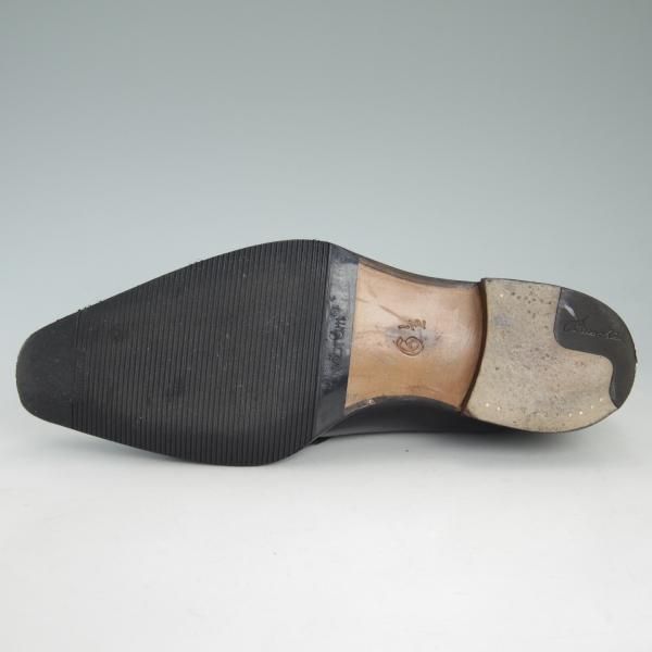 美品★(伊)ステファノ・ブランキーニ SIZE 6.5【★ブラックラピド製法】ストレートチップ/黒/カーフ/メンズ/STEFANO BRANCHINI★d451