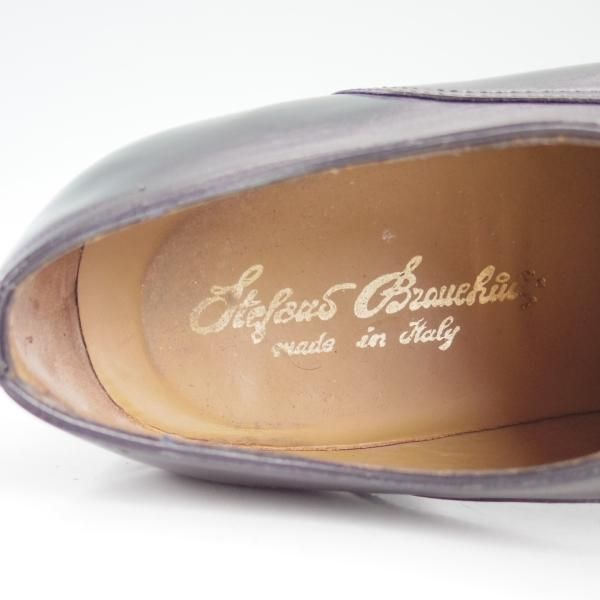 美品★(伊)ステファノ・ブランキーニ SIZE 6.5【★ブラックラピド製法】ストレートチップ/黒/カーフ/メンズ/STEFANO BRANCHINI★d451