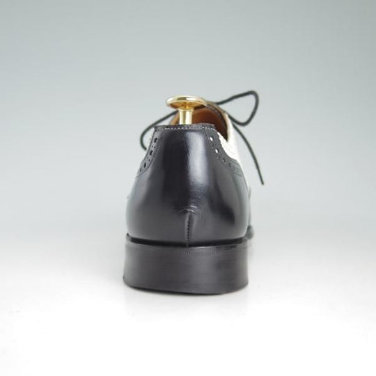 美品★チーニー 6F【★(英)Herring Shoes別注/2003ラスト/コンビ仕様】JEKYLL/フルブローグ/白×黒/ヘリング/メンズ/CHEANEY★d452